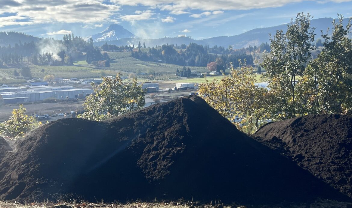 compost at farm in oregon